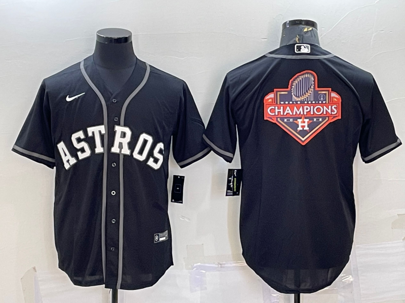 Men's Houston Astros Orange 2022 World Series Champions Team Big Logo Cool Base Stitched Jersey